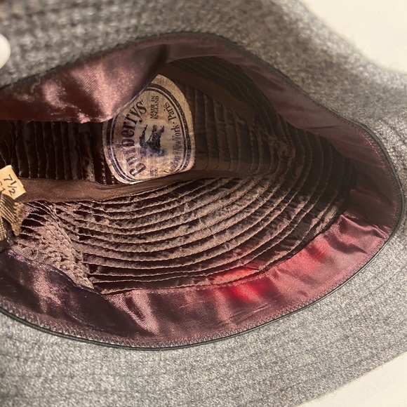 Vintage Burberry Wool Fedora Hat Grey - Picture 9 of 11
